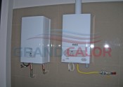 Настенный газовый котел Vaillant и электрический котел Protherm
