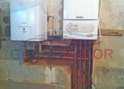 Настенный газовый котел Vaillant и электрический котел Protherm