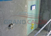 Встроенная консоль под унитаз и выводы под полотенцесушитель